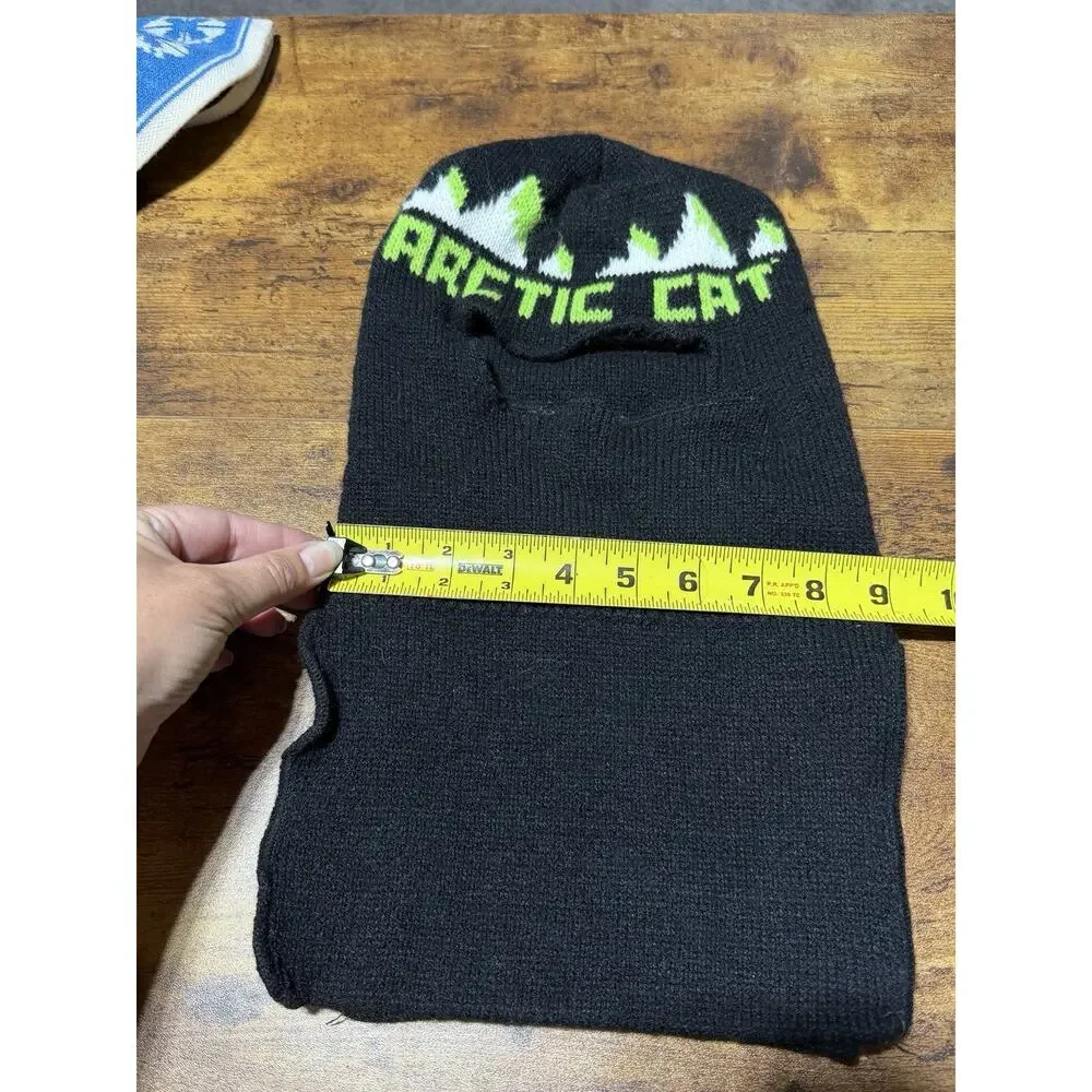 Vintage 1970's Arctic Cat Snowmobile Full Face Ski Mask Winter Cap Stocking Hat